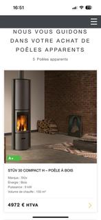 Poèle à bois Stuv 30 in moderne, Bricolage & Construction, Chauffage & Radiateurs, Enlèvement, Comme neuf