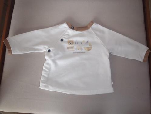witte trui + ontwerp op de voorkant maat 62 - Obaïbi, Kinderen en Baby's, Babykleding | Maat 62, Zo goed als nieuw, Jongetje, Truitje of Vestje