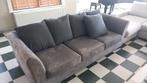 Canapé tissu gris 3 places, Ophalen, Driepersoons, 75 tot 100 cm, Zo goed als nieuw