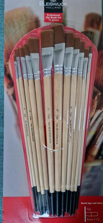 2 sets verfpenselen + 2 x canvas Van Bleiswijck beschikbaar voor biedingen