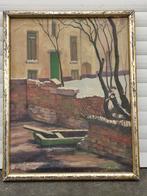 huile sur toile signe rene de baugnies, Antiquités & Art, Enlèvement ou Envoi