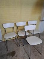 4 chaises de cuisine stratifié et chrome vintage, Antiquités & Art, Enlèvement