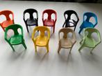 9 Vintage Stamp miniatuur stoelen, diverse kleuren, Antiek en Kunst, Ophalen