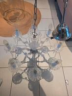 Glazen luster, Huis en Inrichting, Lampen | Kroonluchters, Ophalen, Zo goed als nieuw, Glas