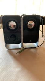 Grijs met zwate speakers van Logitech, Computers en Software, Pc speakers, Ophalen of Verzenden, Gebruikt, Overige typen, Logitech