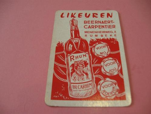 1 oude losse speelkaart Likeuren Beernaert , Rumbeke (105), Collections, Cartes à jouer, Jokers & Jeux des sept familles, Comme neuf