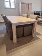 Tafel met 4 stoelen, Quatre personnes, 150 à 200 cm, Modern klassiek, Comme neuf