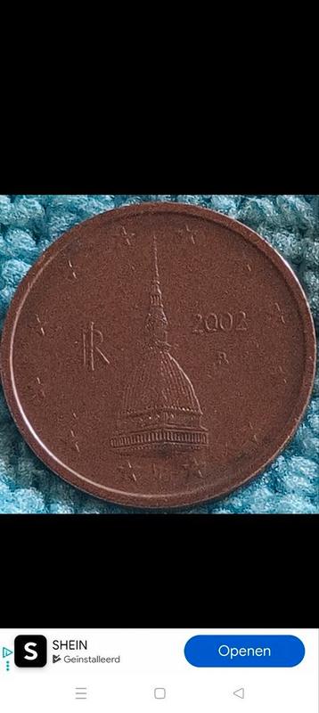Italiaanse 2 euro cent   beschikbaar voor biedingen