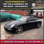 Porsche 997 3.8 Carrera 4S Coupé 2007, Auto's, Automaat, Zwart, Zwart, Leder