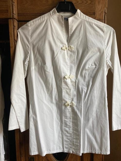 Blouse met brandenburger sluiting maat medium, Kleding | Dames, Blouses en Tunieken, Gedragen, Maat 38/40 (M), Wit, Ophalen of Verzenden