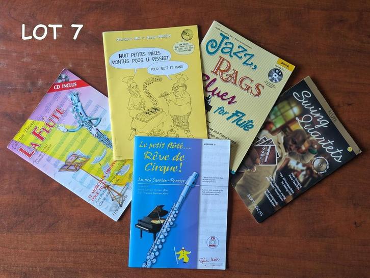 Lot 7. Partitions flûte traversière + CD (qq accomp. piano), Muziek en Instrumenten, Bladmuziek, Zo goed als nieuw, Overige soorten