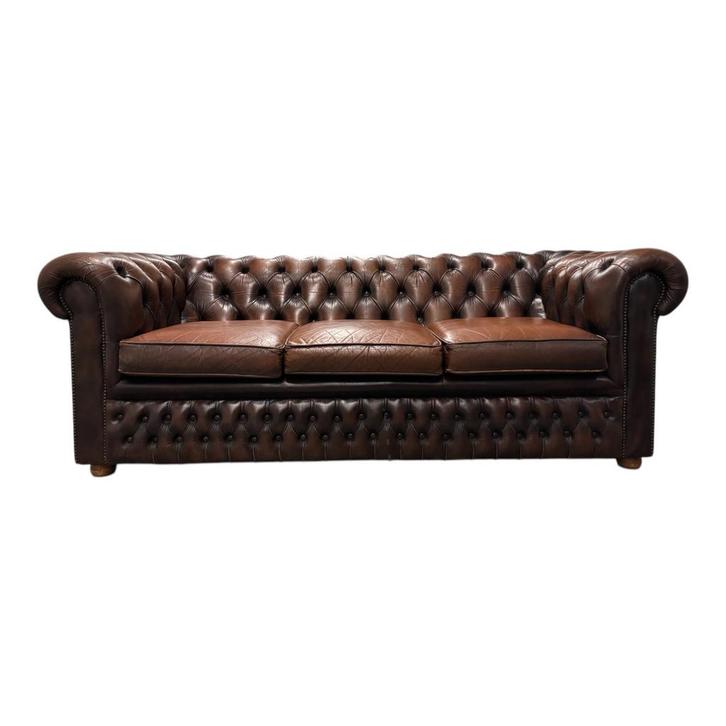 Chesterfield bank, Antiek en Kunst, Antiek | Meubels | Stoelen en Sofa's, Ophalen of Verzenden