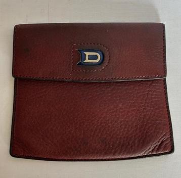 vintage Delvaux portemonnee bordeaux leder