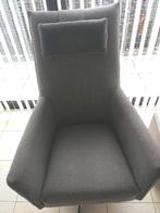 Grijze stoffen draaifauteuil., Huis en Inrichting, Fauteuils, Ophalen, Gebruikt, 75 tot 100 cm, Één zit.