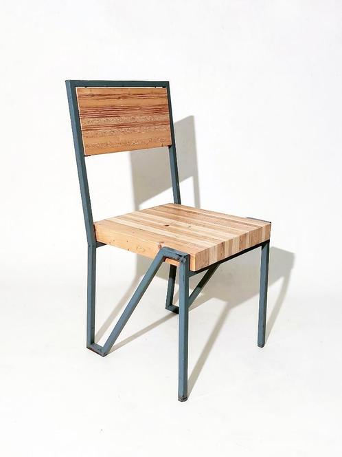 stoel brutalist prototype, Huis en Inrichting, Stoelen, Gebruikt, Eén, Hout, Metaal, Overige kleuren, Ophalen of Verzenden