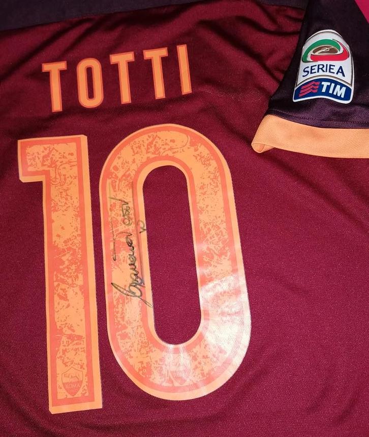 Totti (Roma) Nike gesigneerd shirt, Sport en Fitness, Voetbal, Shirt, Ophalen