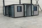 Luxe Tiny House Glaswand met 2 openslaande deuren, Caravans en Kamperen, Stacaravans, Tot en met 2