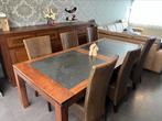 Table de salle à manger et six chaises et buffet, Maison & Meubles, Utilisé, 4 à 6 chaises, Enlèvement ou Envoi