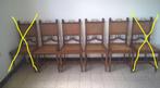 4 stoelen leeuwenkop uit 1930, Huis en Inrichting, Ophalen, Riet of Rotan, Gebruikt, Bruin