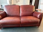 Lederen zetel, Huis en Inrichting, Zetels | Zetels, Ophalen, Gebruikt, Tweepersoons, Rechte bank