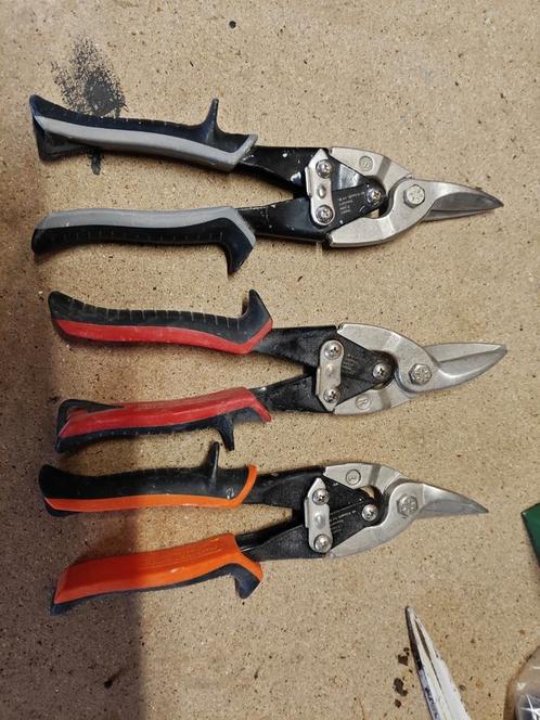 Metal stud scharen, set 3 stuks, Doe-het-zelf en Bouw, Gereedschap | Handgereedschap, Zo goed als nieuw, Ophalen of Verzenden