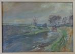 RAPHAEL DUBOIS / BOERENKAR / OLIEVERF DOEK / 48x66cm / KADER, Antiek en Kunst, Ophalen of Verzenden
