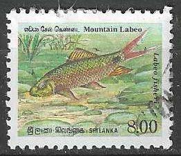Sri Lanka 1990 - Yvert 937 - Poissons indigènes (ST), Timbres & Monnaies, Timbres | Asie, Affranchi, Envoi