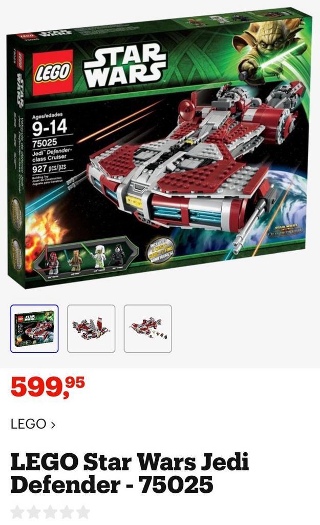 Lego star wars Jedi Defender (75025), Kinderen en Baby's, Speelgoed | Duplo en Lego, Zo goed als nieuw, Lego, Ophalen