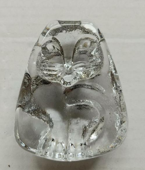 Josef Claus Riedel design - ijskristal presse-papier ca 1970, Verzamelen, Dierenverzamelingen, Zo goed als nieuw, Beeldje of Figuurtje