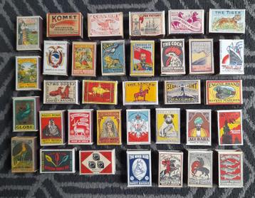 Mooi lot van 36 luciferdoosje - alles nog vol en intact. beschikbaar voor biedingen