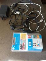 printer aansluiting met voeding en kleur cartidge HP 28, Ophalen, Gebruikt