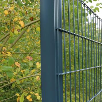 Promo! 20m dubbelstaaf draadpanelen 80cm hoog + palen antra beschikbaar voor biedingen