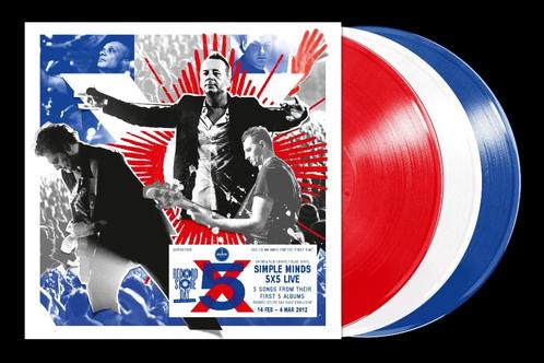 Vinyl 3LP Simple Minds 5X5 Live RED WHITE BLUE RSD2022 NIEUW, Cd's en Dvd's, Vinyl | Pop, Nieuw in verpakking, 2000 tot heden