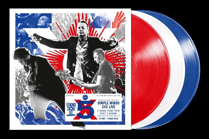 Vinyl 3LP Simple Minds 5X5 Live RED WHITE BLUE RSD2022 NIEUW, Cd's en Dvd's, Vinyl | Pop, Nieuw in verpakking, 2000 tot heden