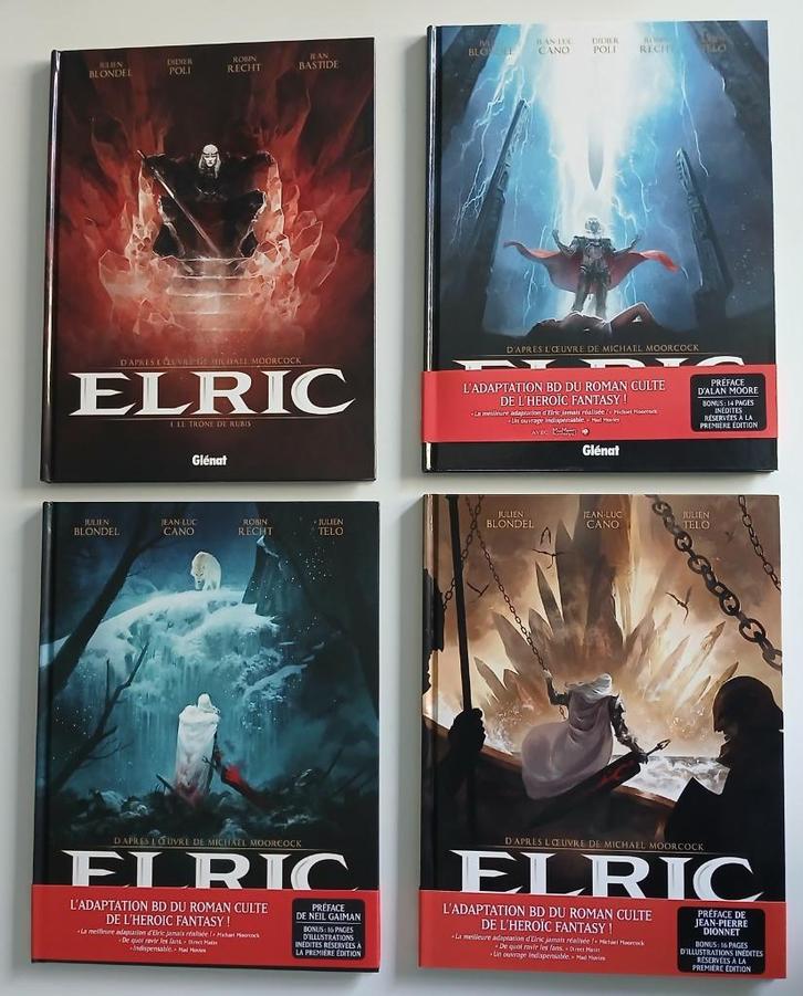 BD 4 tomes Elric 2 dédicaces Blondel/Cano/Recht/Poli/Telo EO, Boeken, Stripverhalen, Nieuw, Meerdere stripboeken, Ophalen of Verzenden