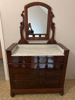 Antieken kaptafel met marmeren blad, Ophalen, Gebruikt, 100 tot 150 cm, Vintage