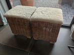 Poef in rotan, Huis en Inrichting, Ophalen, Zo goed als nieuw