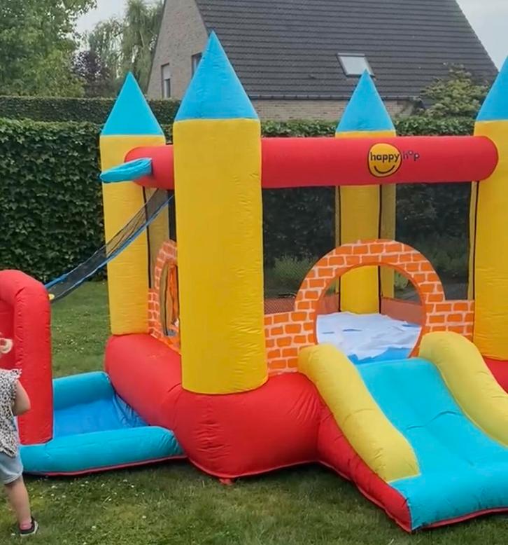 Happy hop springkasteel, Kinderen en Baby's, Speelgoed | Buiten | Springkussens, Gebruikt, Ophalen