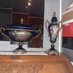 Schouwgarnituur Limoges middenstuk en 1 vaas., Antiek en Kunst, Ophalen