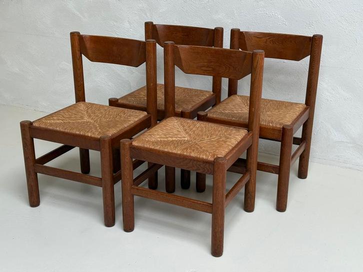 4 chaises vintage des années 1960 | Vico Magistretti | Chêne, Maison & Meubles, Chaises, Comme neuf, Quatre, Enlèvement