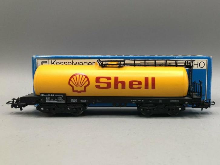 4651 MARKLIN HO-Grote ketelwagen SHELL/Grand wagon citerne S, Hobby en Vrije tijd, Modeltreinen | H0, Zo goed als nieuw, Wagon