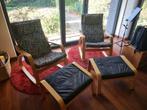 Schommelstoelen ikea Poang met voetbank, Ophalen, Zo goed als nieuw, Eenpersoons