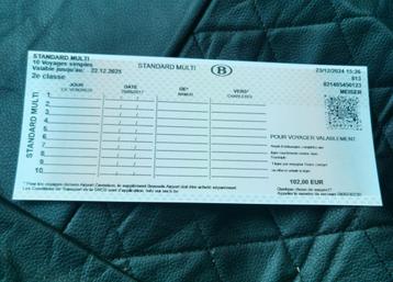 Trail pass 10 voyages jusqu'à 22.12.2025, Tickets & Billets, Transports en commun