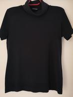 Zwart T-shirt met col, Ophalen, Zwart, Zo goed als nieuw, Korte mouw