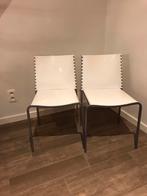 2 KUNSTSTOF PLASTİEK STOELEN, Huis en Inrichting, Stoelen, Kunststof, Gebruikt, Twee, Wit