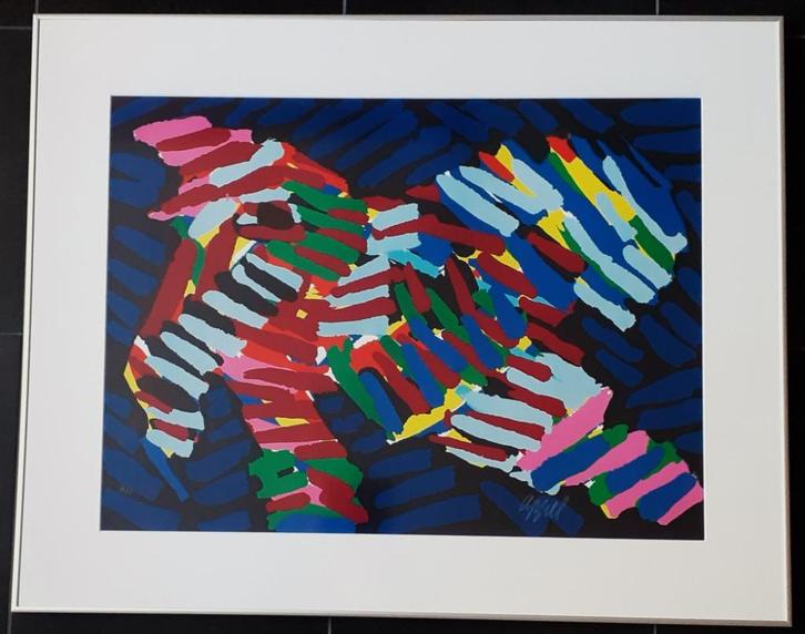 Karel Appel, Tibetan Bird (prachtig gelijst), Antiquités & Art, Art | Lithographies & Sérigraphies, Enlèvement ou Envoi