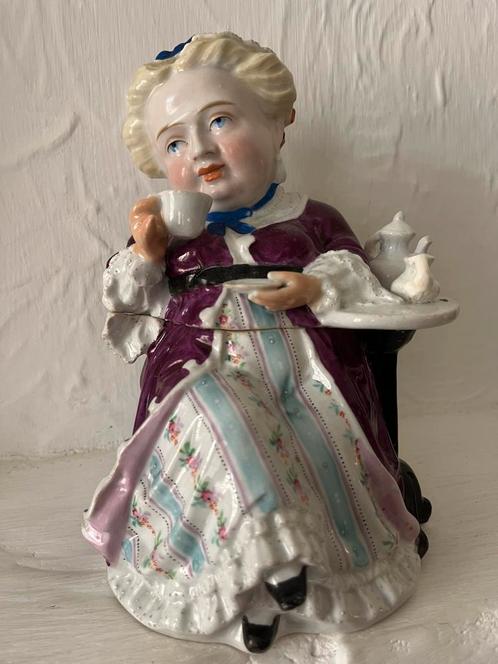 Franse antieke tabak pot 1880, Antiek en Kunst, Antiek | Porselein, Ophalen