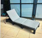 Ligbed Allibert Daytona Graphite met kussen - 195 x 65 cm, Tuin en Terras, Ophalen, Zo goed als nieuw