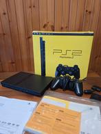 Playstation 2 avec boîte notice est câble, Zwart, Ophalen of Verzenden, Zo goed als nieuw, Met 1 controller