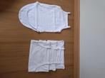 Set van 4 body's 74-80 wit met bandjes, Ophalen of Verzenden, Gebruikt, Jongetje of Meisje, Nacht- of Onderkleding